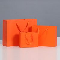 Orange Tote Bag Paper Bag Gift Bag Clothing Shopping Bag Birthday Back Gift Packaging Cosmetic Lipstick Gift Bag main image 5