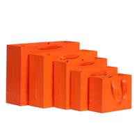 Orange Einkaufstasche Papiertüte Geschenktüte Kleidung Einkaufstasche Geburtstag Zurück Geschenkverpackung Kosmetik Lippenstift Geschenktüte main image 6