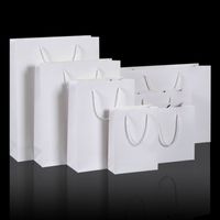Handbag Paper Bag Thickening White Card Paper Bag Gift Bag Private Kraft Paper Bag main image 3