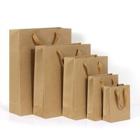 Vertical Large Kraft Paper Bag Tote Bag Takeaway Packaging Gift Clothing Store Milk Tea Shop Paper Bag main image 2