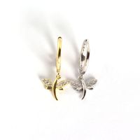 Yhe0136 Europe And America Cross Border   Hot Sale S925 Sterling Silver Dragonfly Earclip Earrings Dragonfly Stud Earrings main image 6