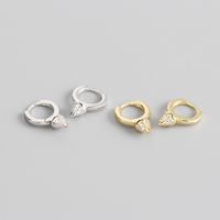 S925 Sterling Silver Punk Rivet Inlaid Diamond Ear Bone Nail Ear Buckle main image 1