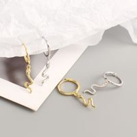 Yhe0229 Yihua European And American Entry Lux S925 Sterling Silver Ins Golden Snake-shaped Earclip Earrings Versatile Earrings main image 3