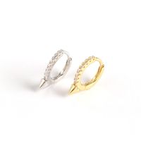 S925 Sterling Silver Geometric Rivet Punk Style Diamond Earrings main image 6