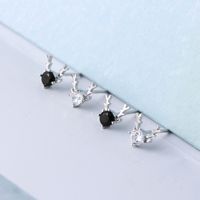 Fashion Antler Earrings S925 Silver Simple Christmas Elk Diamond Zircon Earrings main image 2