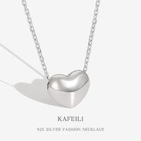 Korean Heart-shape S925 Silver Necklace Wholesale main image 3