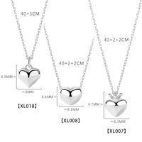 Korean Heart-shape S925 Silver Necklace Wholesale main image 4