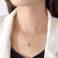 Korean Heart-shape S925 Silver Necklace Wholesale main image 5