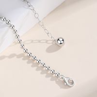 S925 Argent Simple Petit Bracelet De Perles Rondes Smiley Main Bijoux Niche Design Cadeau De Saint Valentin main image 1
