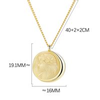 Korean Portrait Medusa Medal Tag S925 Silver Necklace Wholesale main image 4
