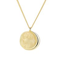 Korean Portrait Medusa Medal Tag S925 Silver Necklace Wholesale main image 6