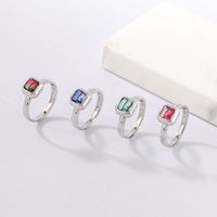 European And American Fashion Color Treasure S925 Silver Opening Adjustable Retro Popular Ring Wholesale main image 4