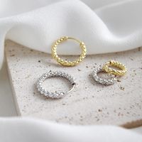 410-411 Korean Style S925 Sterling Silver Earrings Ins Simple Starry Sky Female Earrings Ear Ring Personality All-match Ear Clip main image 3