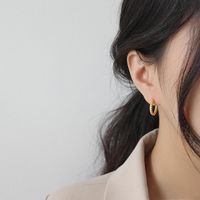 410-411 Korean Style S925 Sterling Silver Earrings Ins Simple Starry Sky Female Earrings Ear Ring Personality All-match Ear Clip main image 4