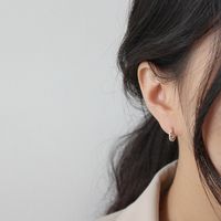 410-411 Korean Style S925 Sterling Silver Earrings Ins Simple Starry Sky Female Earrings Ear Ring Personality All-match Ear Clip main image 5