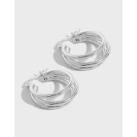 Korean Niche Design Sense Simple Geometric Multi-layer Circle S925 Sterling Silver Earrings main image 1