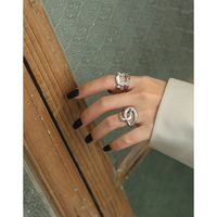 Korean Niche Design Simple Wide Chain S925 Sterling Silver Ring Female Wholesale main image 5