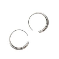 Korean S925 Sterling Silver New Simple Temperament O-shaped Earrings Wild Earrings main image 6
