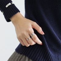 Korean S925 Sterling Silver Fashion Personality Simple Glossy Ring Open Ring Wholesale main image 5