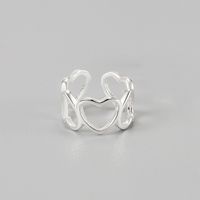 Korea S925 Sterling Silver Hollow Love Ear Bone Clip Simple No Pierced Ear Clip main image 3