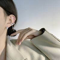 Korea S925 Sterling Silver Hollow Love Ear Bone Clip Simple No Pierced Ear Clip main image 5