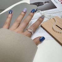 Korean S925 Sterling Silver Hollow Heart-shaped Ring Simple Retro Love Ring main image 5