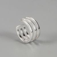 S925 Sterling Silver Simple Three-line Ear Bone Clip Without Pierced Minimalist Ear Clip main image 3