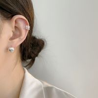 S925 Sterling Silver Simple Three-line Ear Bone Clip Without Pierced Minimalist Ear Clip main image 4