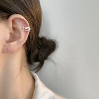S925 Sterling Silver Simple Three-line Ear Bone Clip Without Pierced Minimalist Ear Clip main image 5