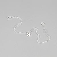 South Korean S925 Sterling Silver Smiley Face Small Lock Bracelet Ins Simple Plain Silver Jewelry main image 3