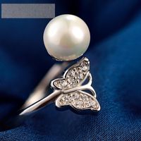 S925 Perles De Coquillage En Argent Bijoux En Perles Bague En Argent Ouverte Multi-style Bijoux Créatifs En Gros sku image 1