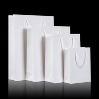 Handbag Paper Bag Thickening White Card Paper Bag Gift Bag Private Kraft Paper Bag sku image 4