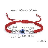 Fashion Adjustable Bracelet Creative New Blue Eye Bracelet Evil Eye Red Rope Braided Bracelet sku image 3