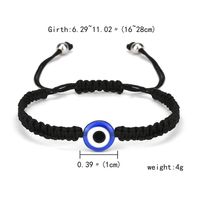 Pulsera Ajustable De Moda Nueva Pulsera De Ojo Azul Creativo Mal De Ojo Pulsera Trenzada De Cuerda Roja sku image 2