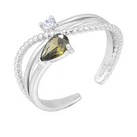 Tj1072 Neuer Stil Europäischer Und Amerikanischer Hands Chmuck Mode Mode S925 Silber Offener Ring Verstellbarer Farbschatz Ring Großhandel sku image 9