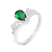 Tj1072 Neuer Stil Europäischer Und Amerikanischer Hands Chmuck Mode Mode S925 Silber Offener Ring Verstellbarer Farbschatz Ring Großhandel sku image 3