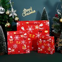 Christmas Gift Bag Santa Claus Tote Bag Gift Bag Christmas Day Exquisite Cartoon Gift Bag Paper Bag sku image 1