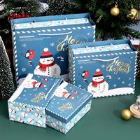 New Christmas Gift Bag David's Deer Snowman Handbag Christmas Gift Box Christmas Eve Gift Set Box In Stock Wholesale sku image 2
