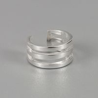 S925 Sterling Silber Einfacher Dreizeiliger Ohrclip Ohne Durchbohrten Minimalistischen Ohrclip sku image 1