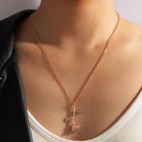 European And American Valentine's Day Rose Alloy Clavicle Chain Wholesale main image 8