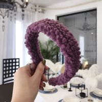 Korean Candy Cream Lamb Hair Hoop Cute Wide Edge Curly Hair Band Women Wholesale sku image 1