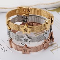 Fashion Star Titanium Steel 18K Gold Plated Bracelets In Bulk main image 5