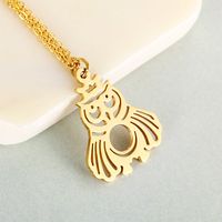 Titanium Steel 18K Gold Plated Simple Style Plating Animal Pendant Necklace main image 3