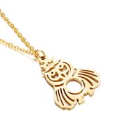 Titanium Steel 18K Gold Plated Simple Style Plating Animal Pendant Necklace main image 6