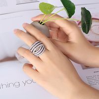 Factory Wholesale Europe And America Creative Trendy Zircon Layered Retro Ring Simple Fashion Ring Female Creative Ornament main image 5