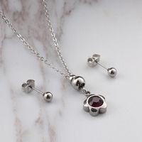 Korean Trend Niche Pendant Necklace Earrings Set Simple Lady Jewelry Set Wholesale main image 3