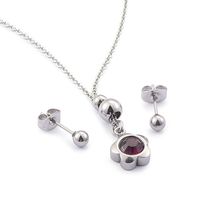 Korean Trend Niche Pendant Necklace Earrings Set Simple Lady Jewelry Set Wholesale main image 6