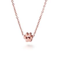 Titanium Steel 18K Gold Plated Simple Style Korean Style Plating Animal Paw Print Bracelets Earrings Necklace main image 3