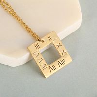 Titanium Steel 18K Gold Plated Fashion Plating Letter Pendant Necklace main image 5