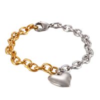 De  Européen Et Américain De Mode Titane Acier Femmes De Électrolytique 18k Or Couleur Amour Pendentif Femmes De Bracelet main image 1